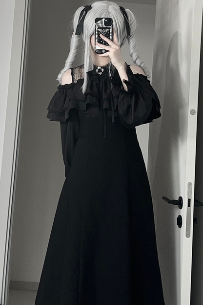 ミステリアダークロングドレス