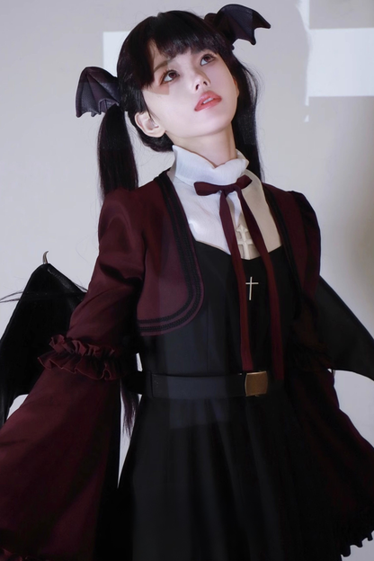 ゴシックスクールマント＋トップス＋ベストドレス