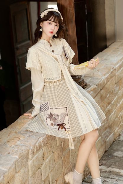 Retro Island Check Dress + Outerwear