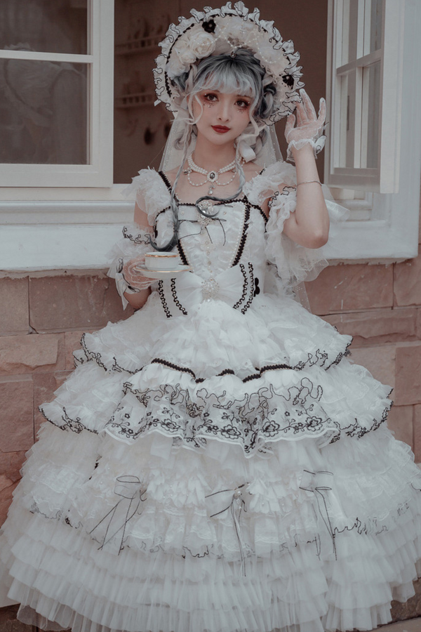 ダークナイトスターズウェディングロリータドレス