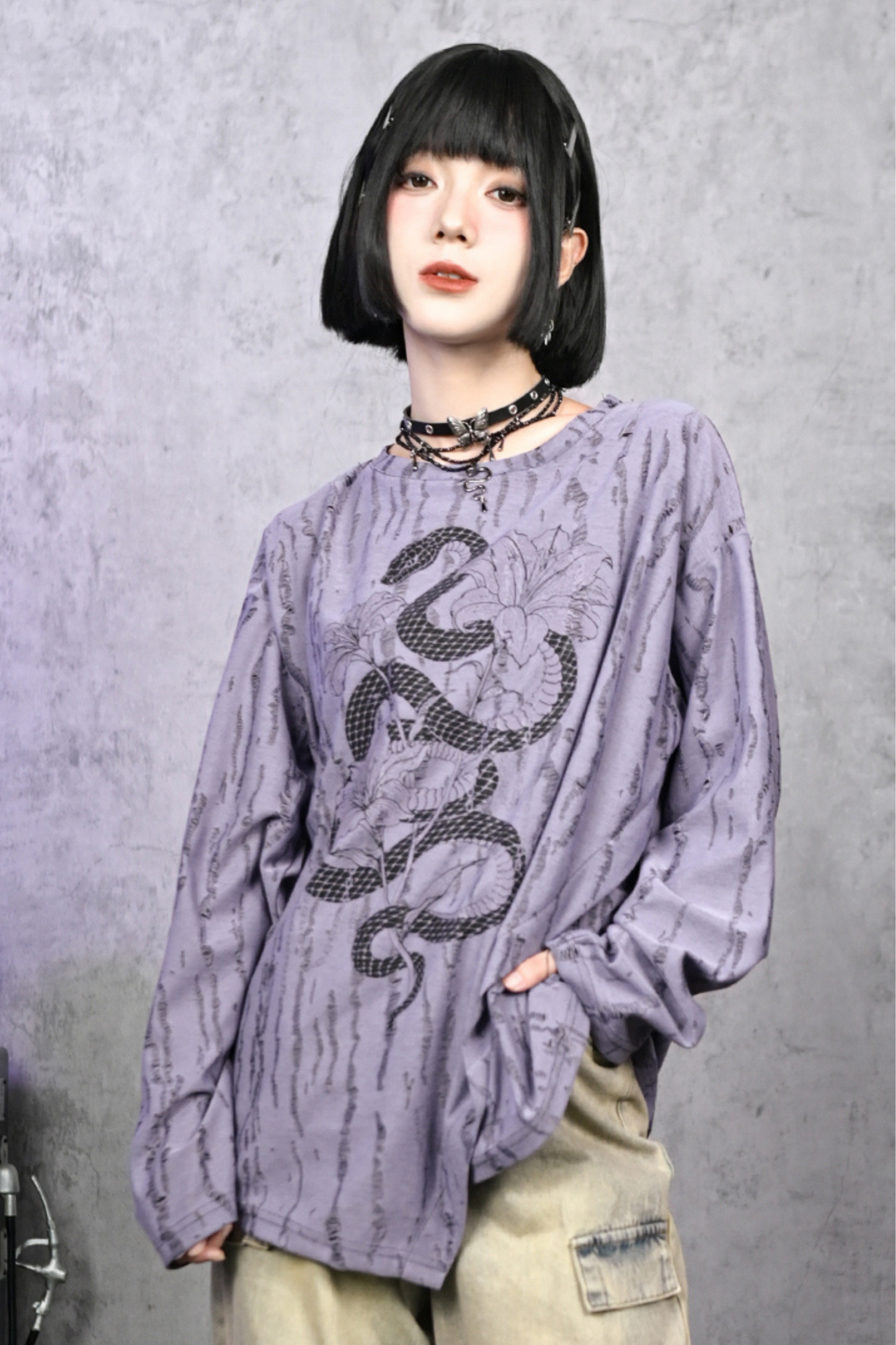 China Hall Print Loose Top