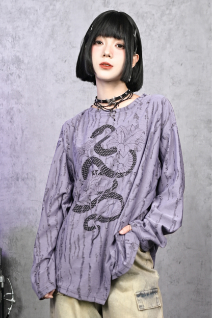 China Hall Print Loose Top