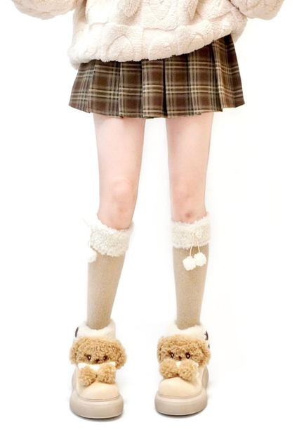 Fluffy Sheep Fleece Snow Boots