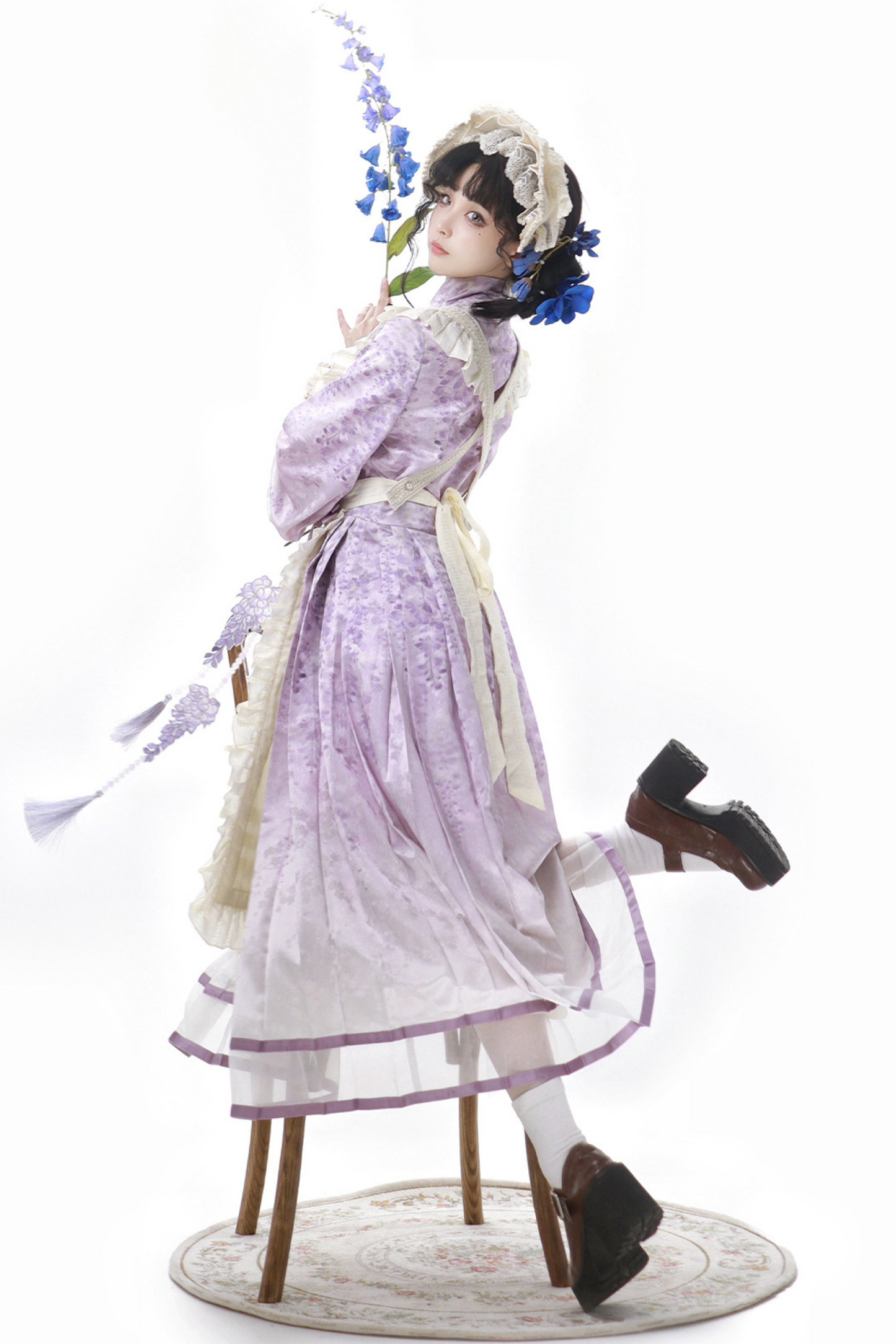 Chinese Ethnic Elegant Sweet Dress + Apron