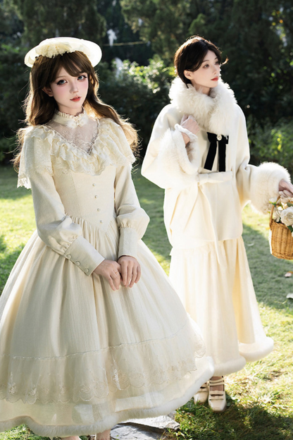 Rouge Snow Fishtail Dress + Flared Dress + Hat + Clip