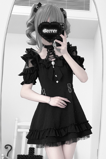 Source Monochrome Black Subculture Dress