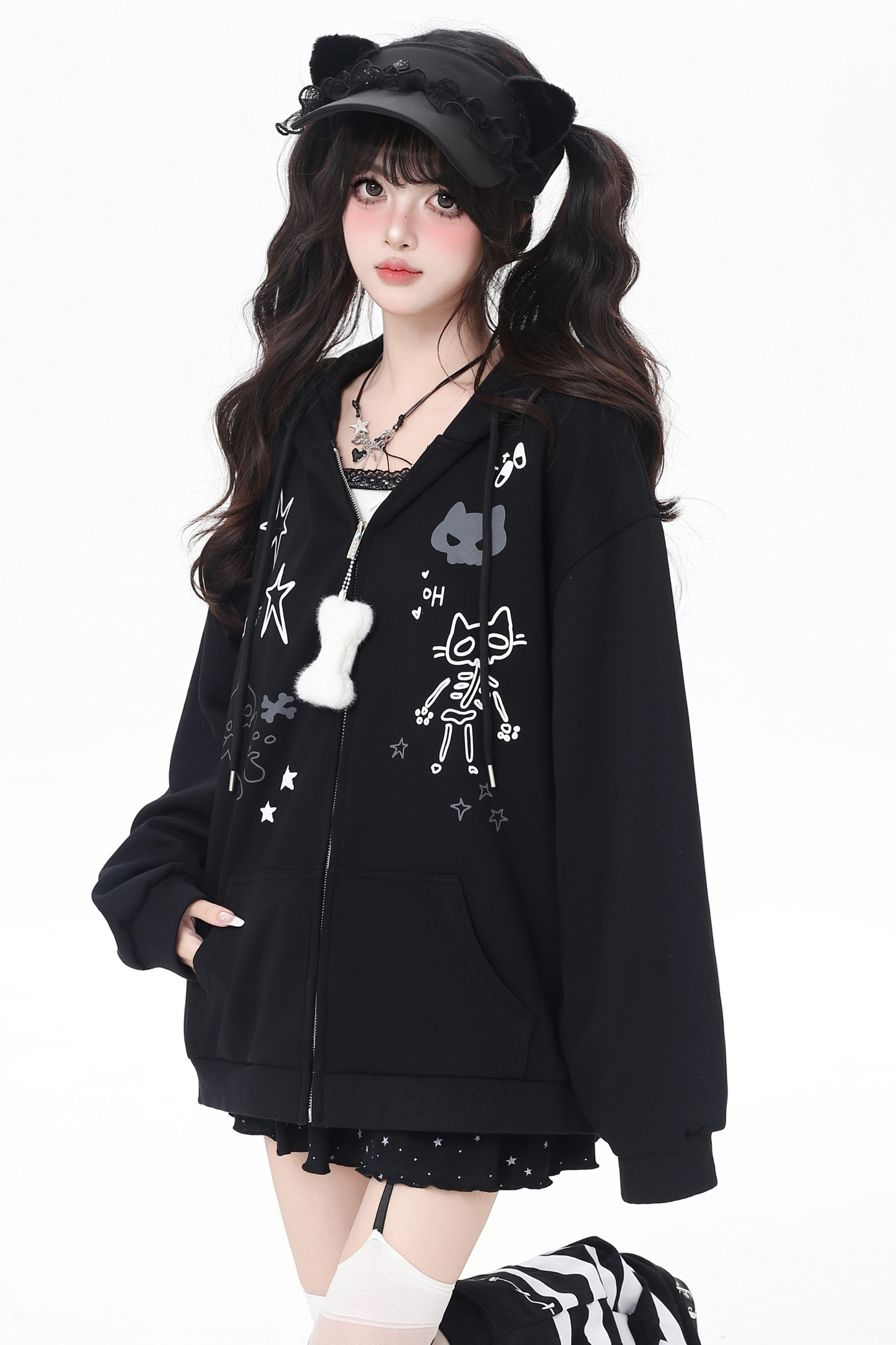 Cat Ear Hood Loose Sweatshirt Hoodie