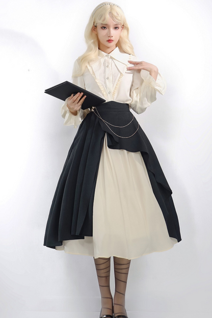 エレガントシャツ+イレギュラースカート