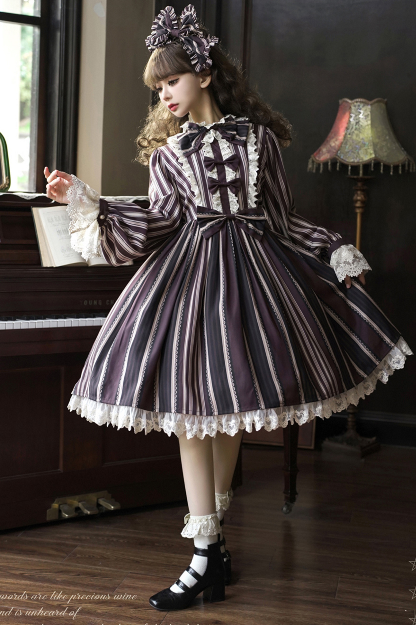 Bistro Striped Drop Lolita Dress