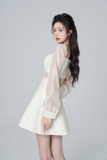 シアースイートピュアスクエアネックドレス