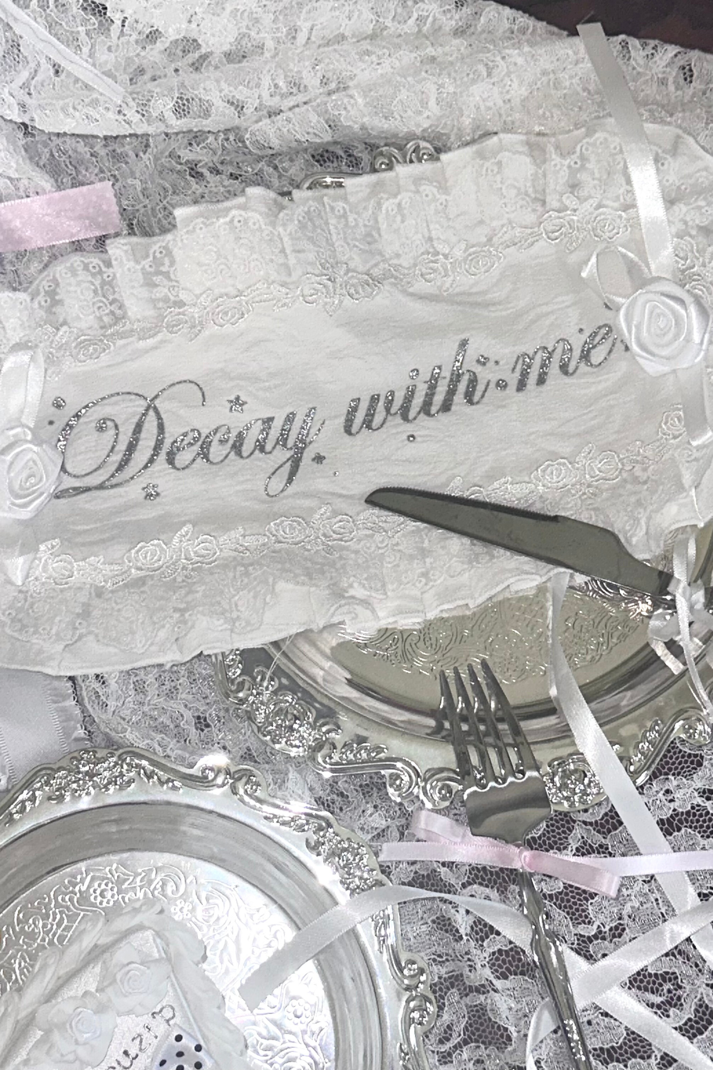 Silver Glitter Print Headband