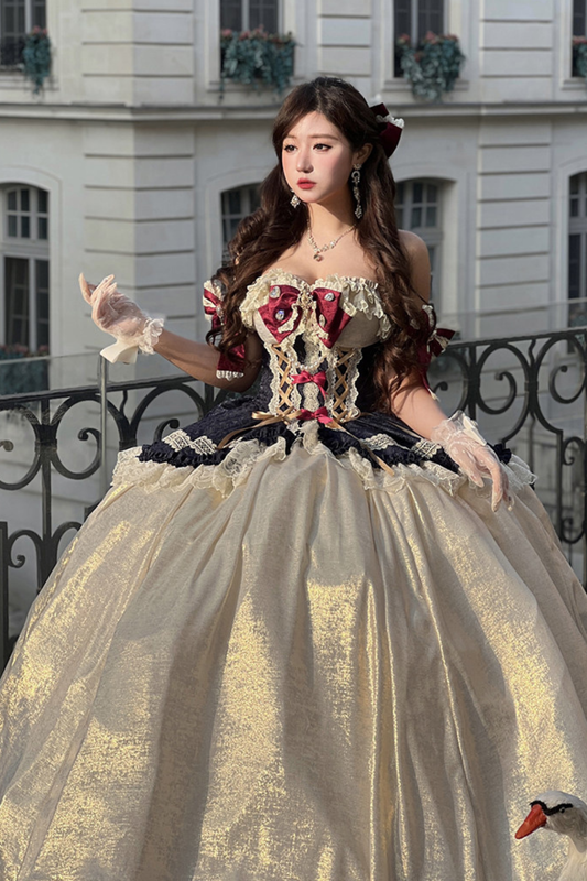 白雪姫ロリータドレス+ビッグリボン