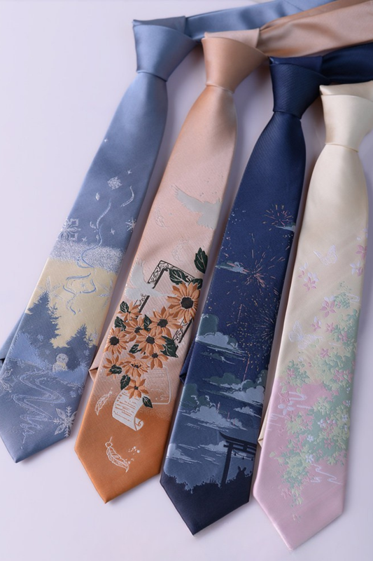 Japanese Retro Art Neckties