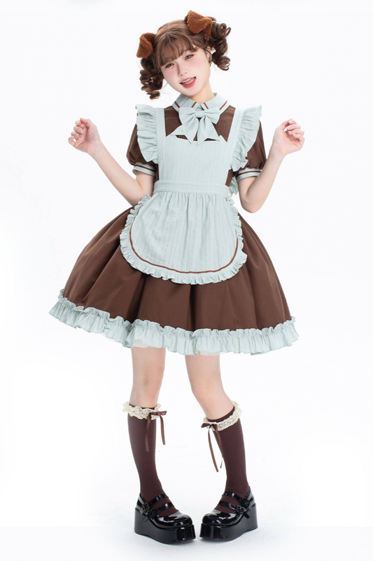 Mint Blackberry Lolita Dress + Apron + Tie