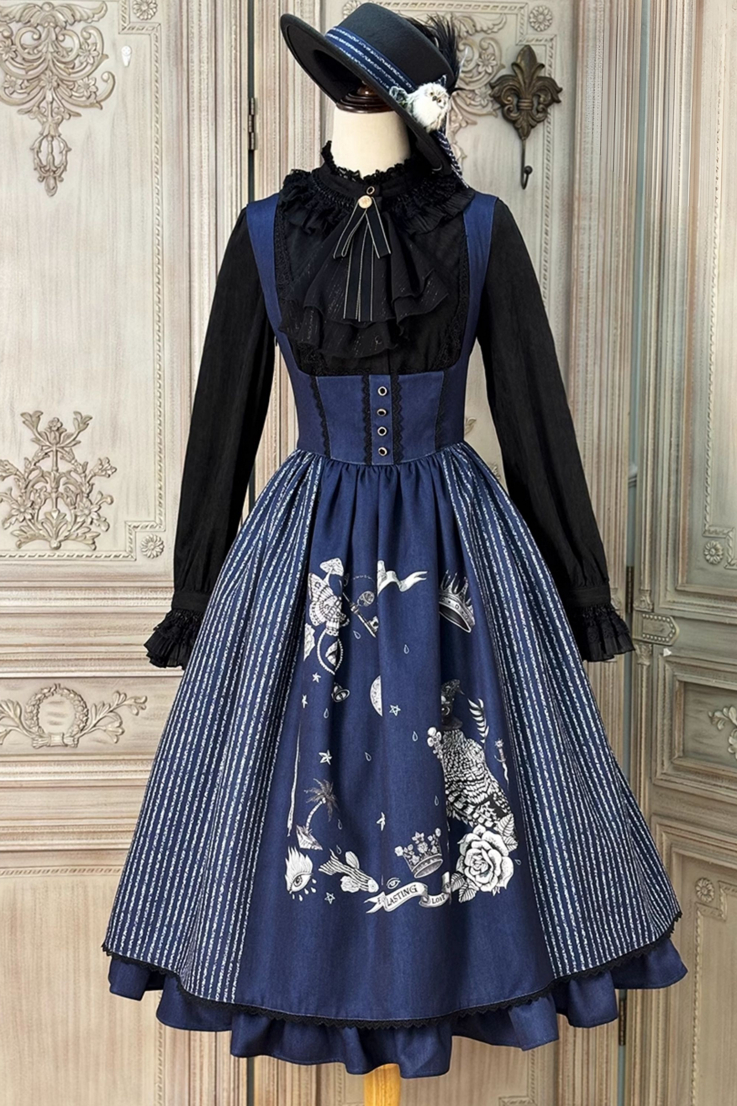 魔法学園レトロエレガントロリータジャンパースカート