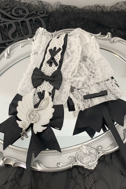 ゴシックレースリボンヘッドバンド