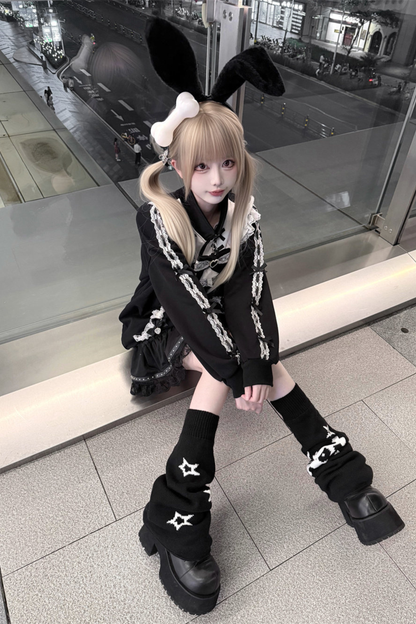 Dark-Puppen-Sweatshirt-Jacke mit Reißverschluss