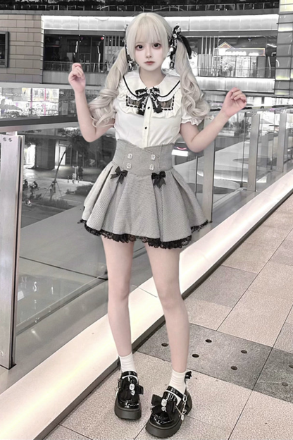 Puppen-Spitzenoberteil + Culottes