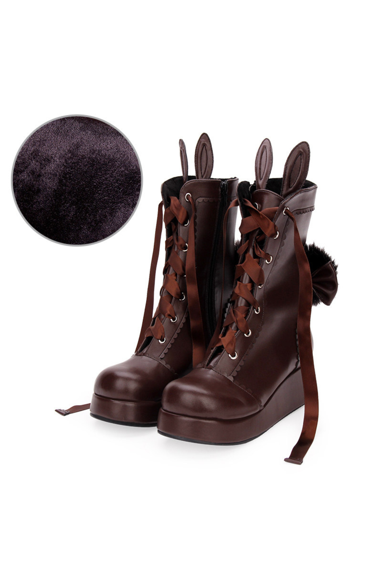 Lolita Bunny Ears Ribbon Boots