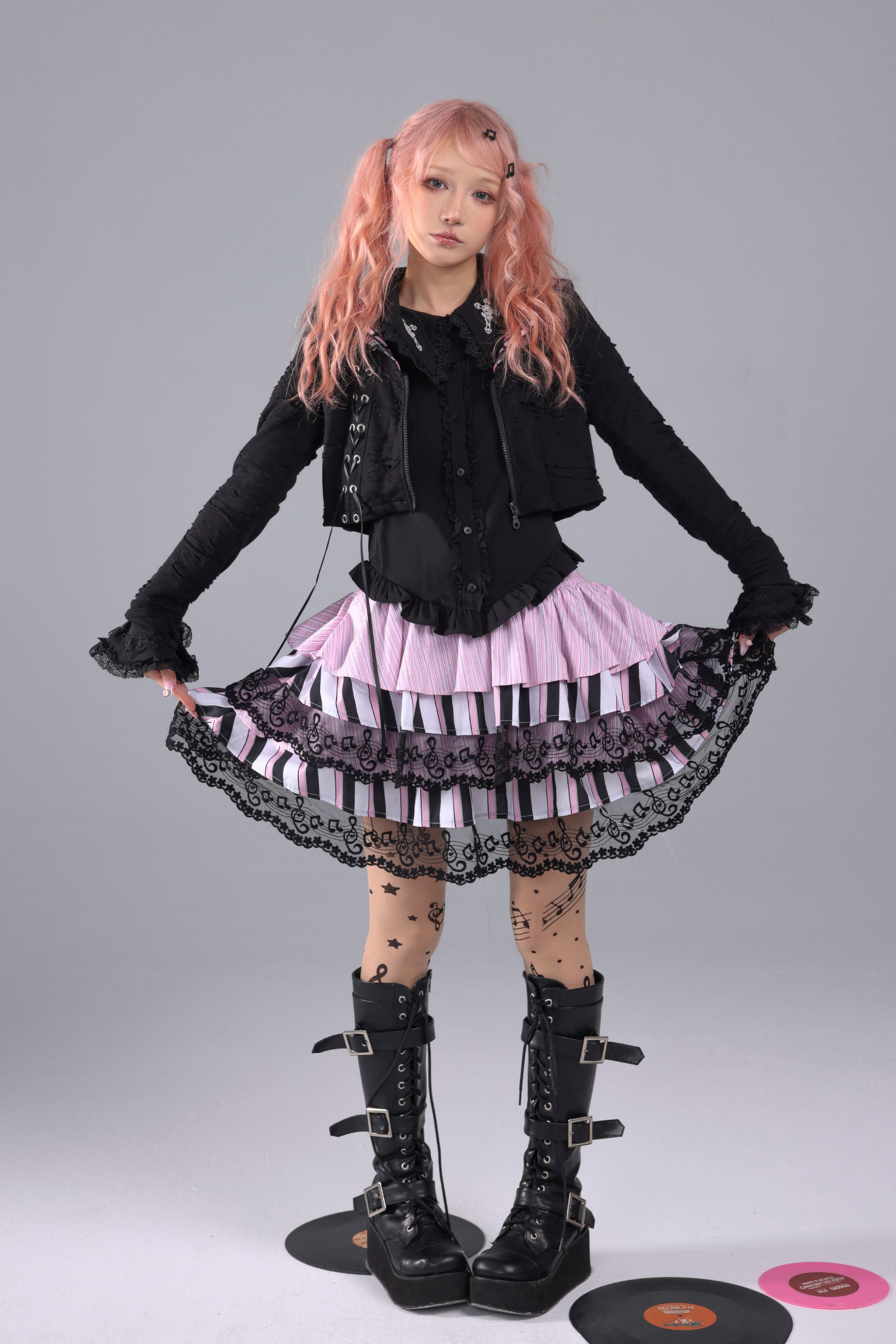 ストライプドシンフォニーフラッフィースカート