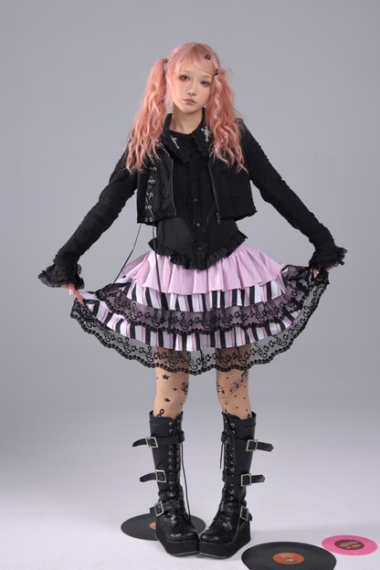 ストライプドシンフォニーフラッフィースカート