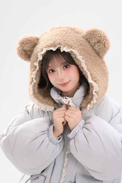 ベアイヤーフードダウンジャケット