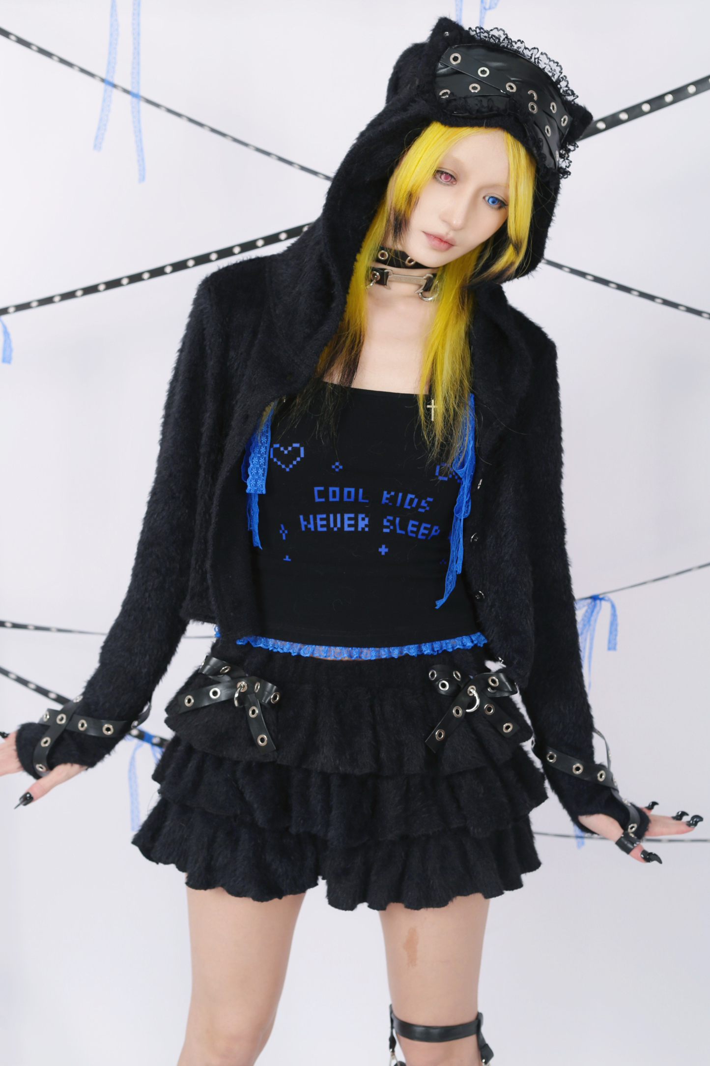 Cat Ear Hooded Top + Culottes