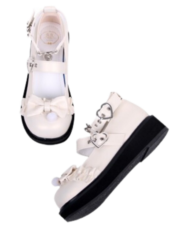 Meowko Colorita Retro Soft Girl Round Toe Shoes