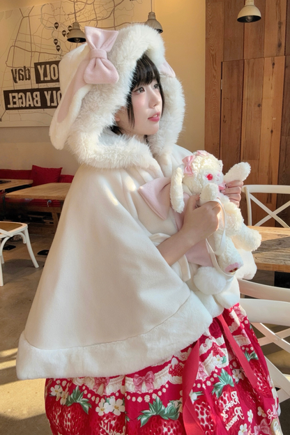 ファーバニーフードマント