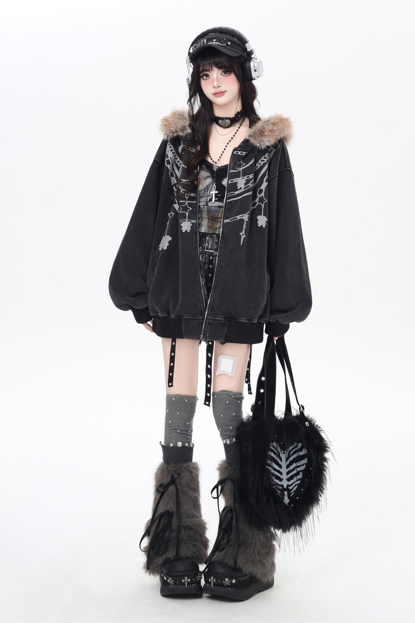 American Street Hooded Loose Hoodie