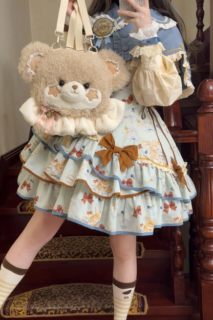 シーサイドベアティーパーティーロリータドレス+ケープ