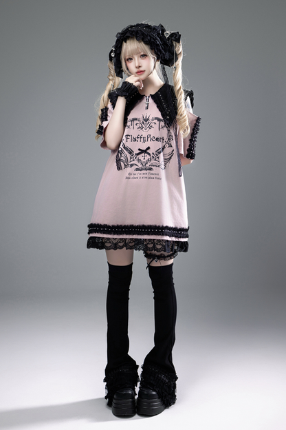 Witch Apprentice Subculture T-shirt Dress + Suspender Apron