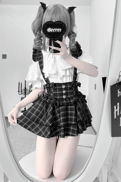 Misty Island Plaid Mini Skirt