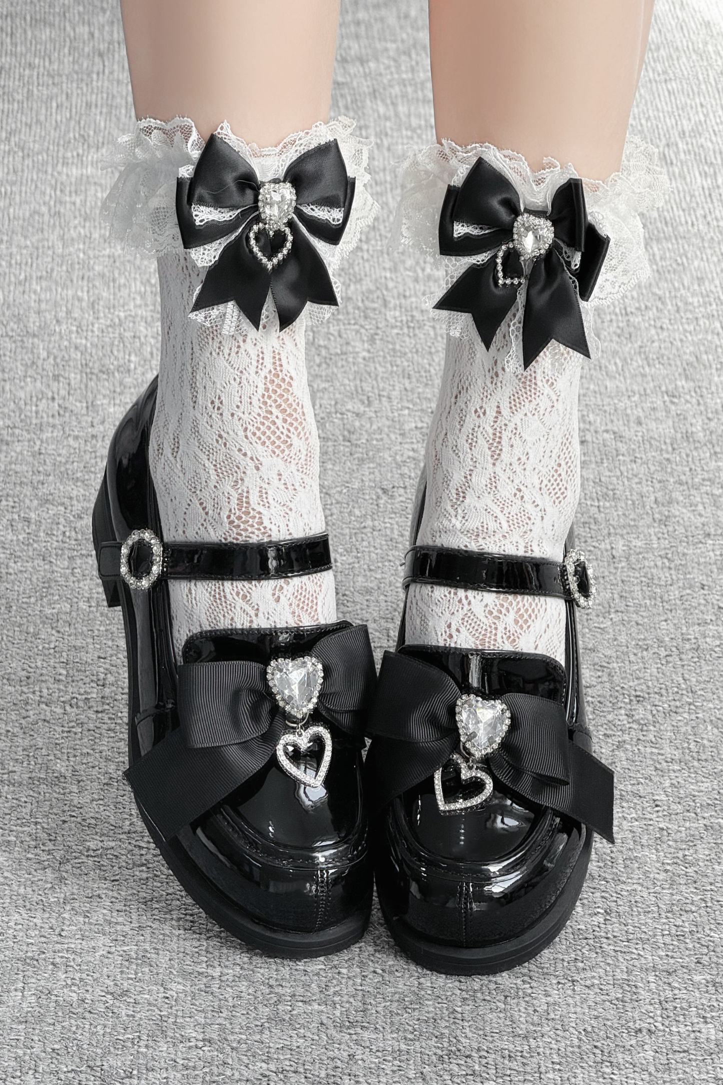 Ribbon Lace-Up Mary Jane Shoes