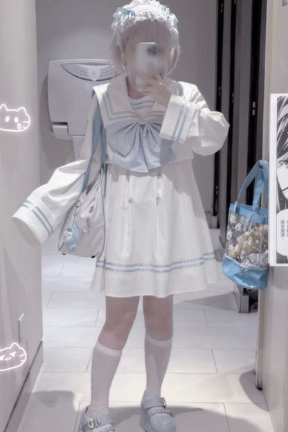 セーラー サブカルチャーワンピース+ビックリボン