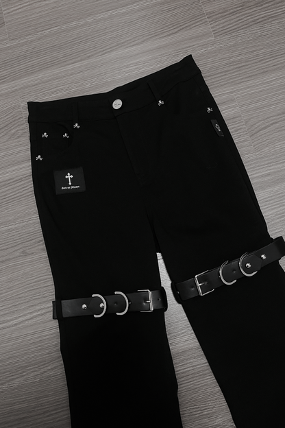 スカルスタッドスタックドパンツ