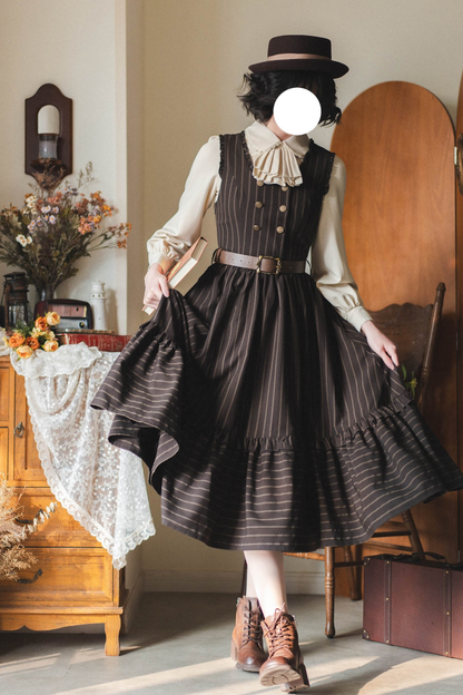 Retro Elegant Waist Cinching Blouse