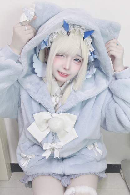 猫耳ぬいぐるみフードジャケット