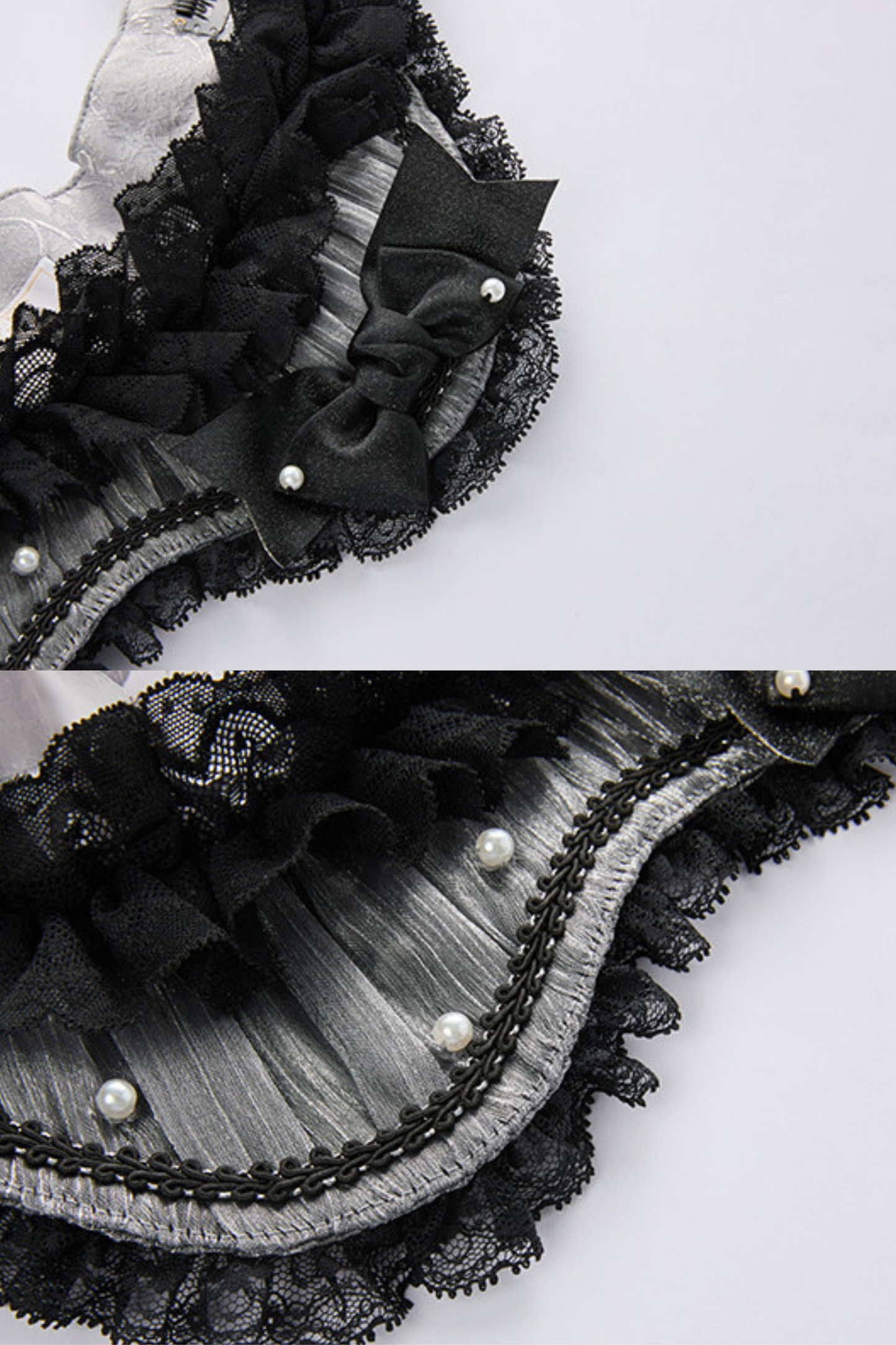 【2月28日予約締切】ダークシルバーレースロリータドレス+BNT+ネックアクセサリー