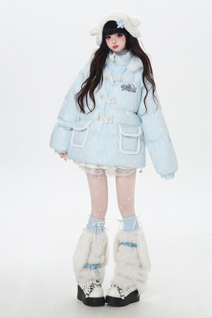 スノーフレークラビットフードジャケット