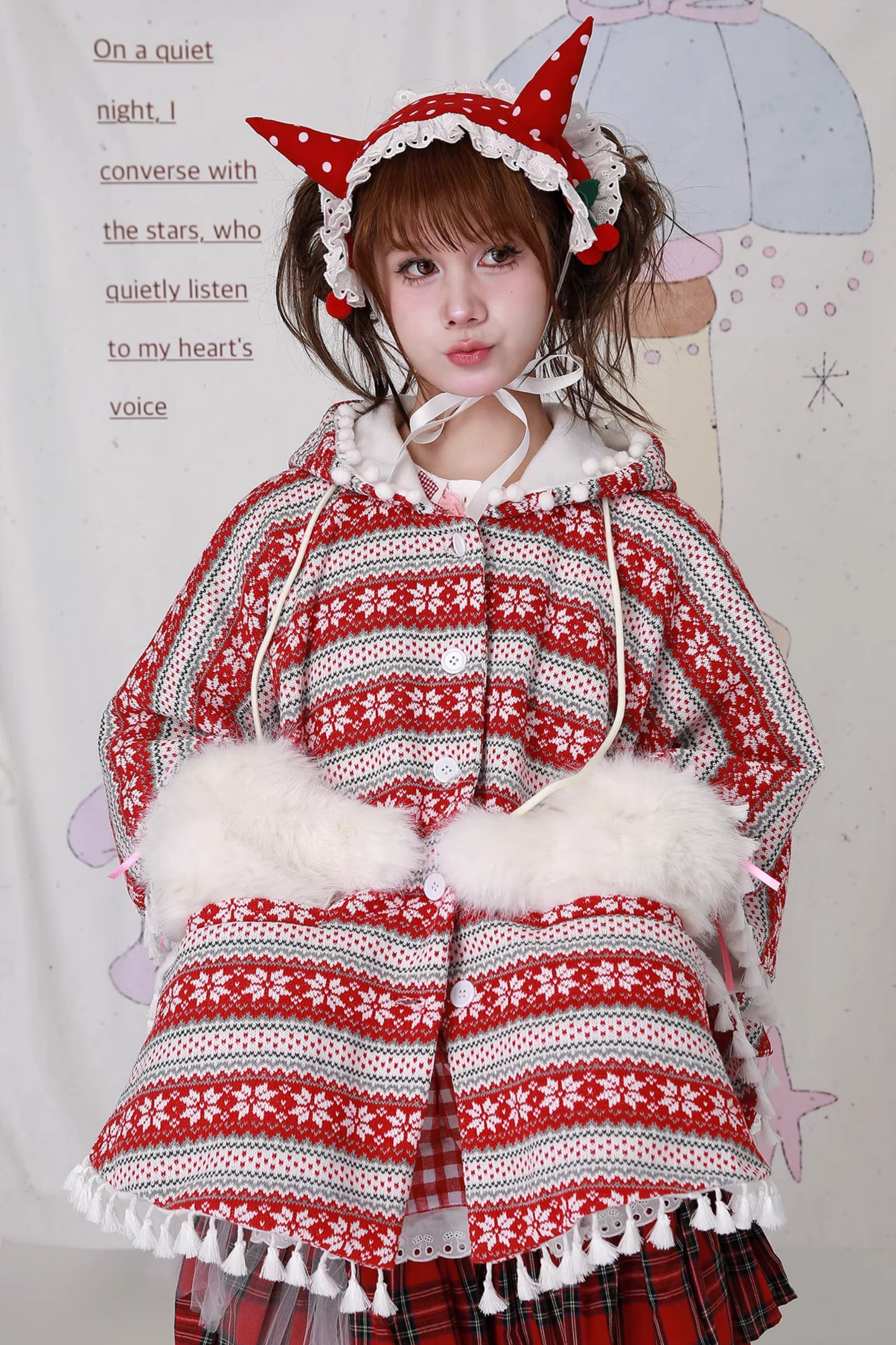 レトロガールルーズマント