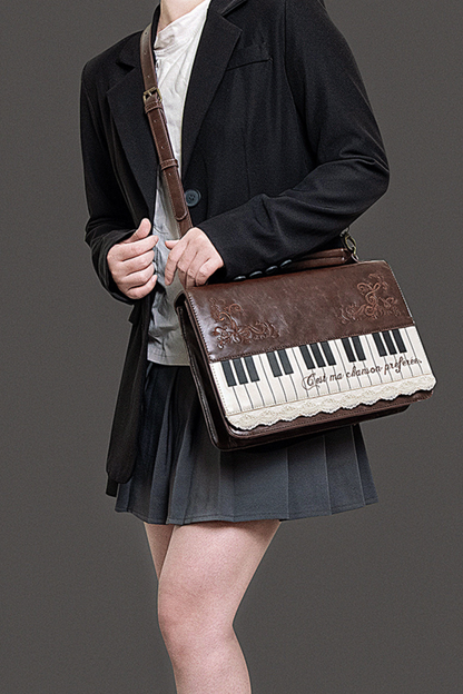 文学ピアノショルダーバッグ