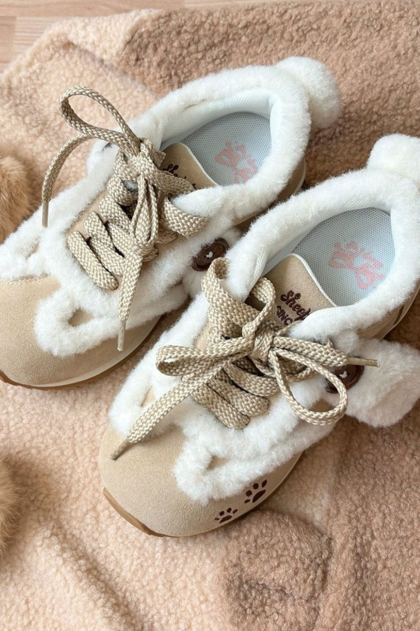 Sheep Puff Plush Running Shoes
