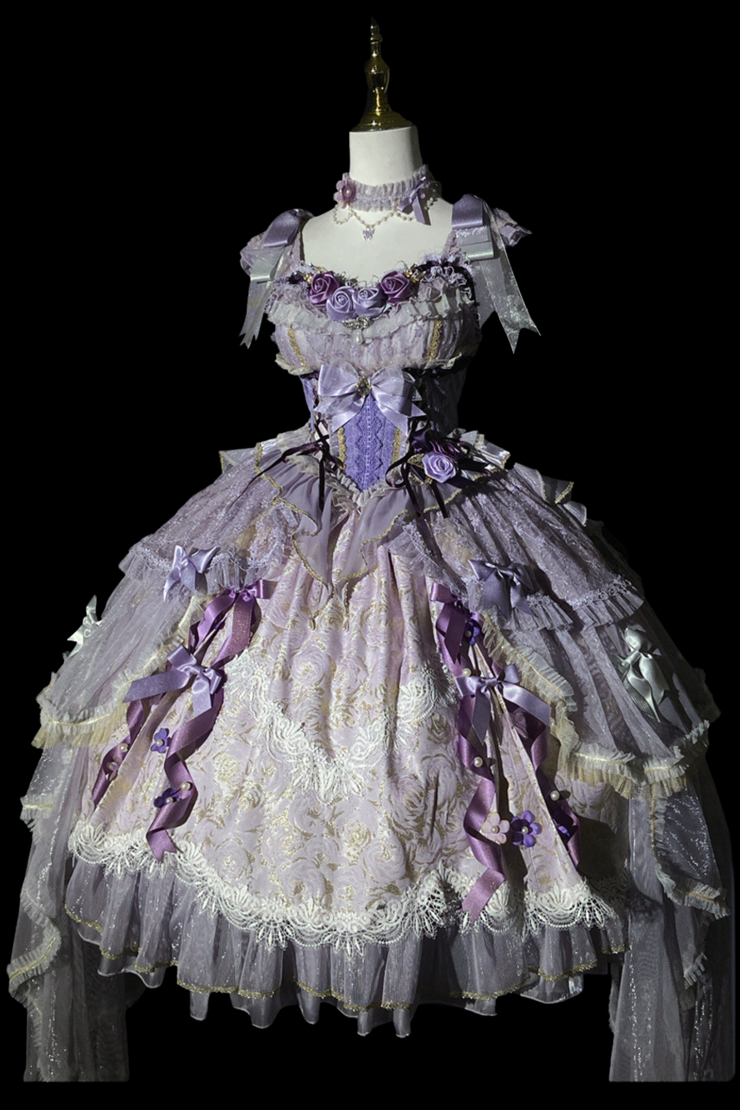 ムーンクラウンギフトロリータドレス+スリーブ+トレーン