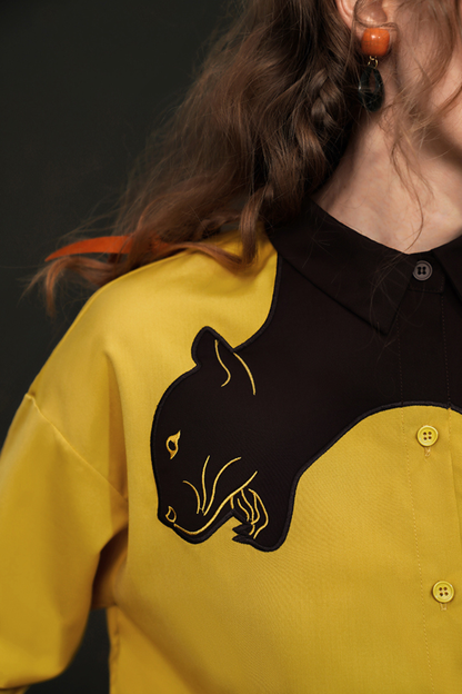 コントラストタイガーシャツ