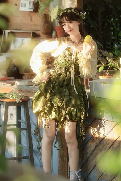 フォレストガールチャイナドレス+トップス+スカート