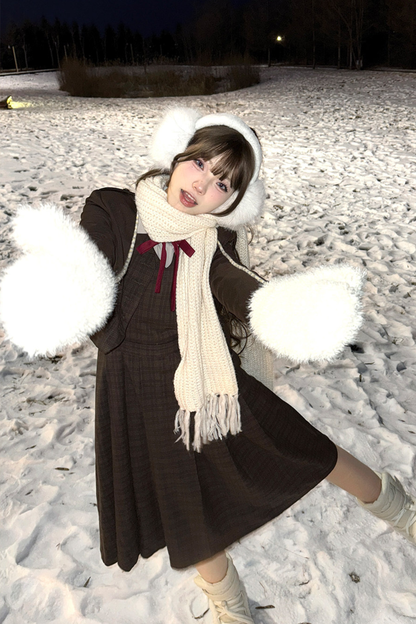 Retro College Jacket + Shirt + Skirt + Badge + Tie