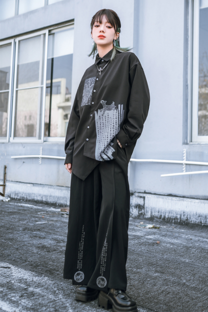 Asymmetrical China Mode Shirt