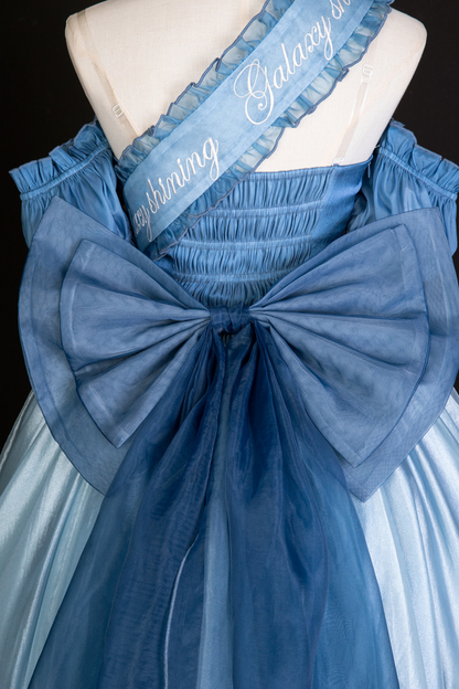 Blue Swing Fairy Puffy Dress + Sleeve + Ribbon