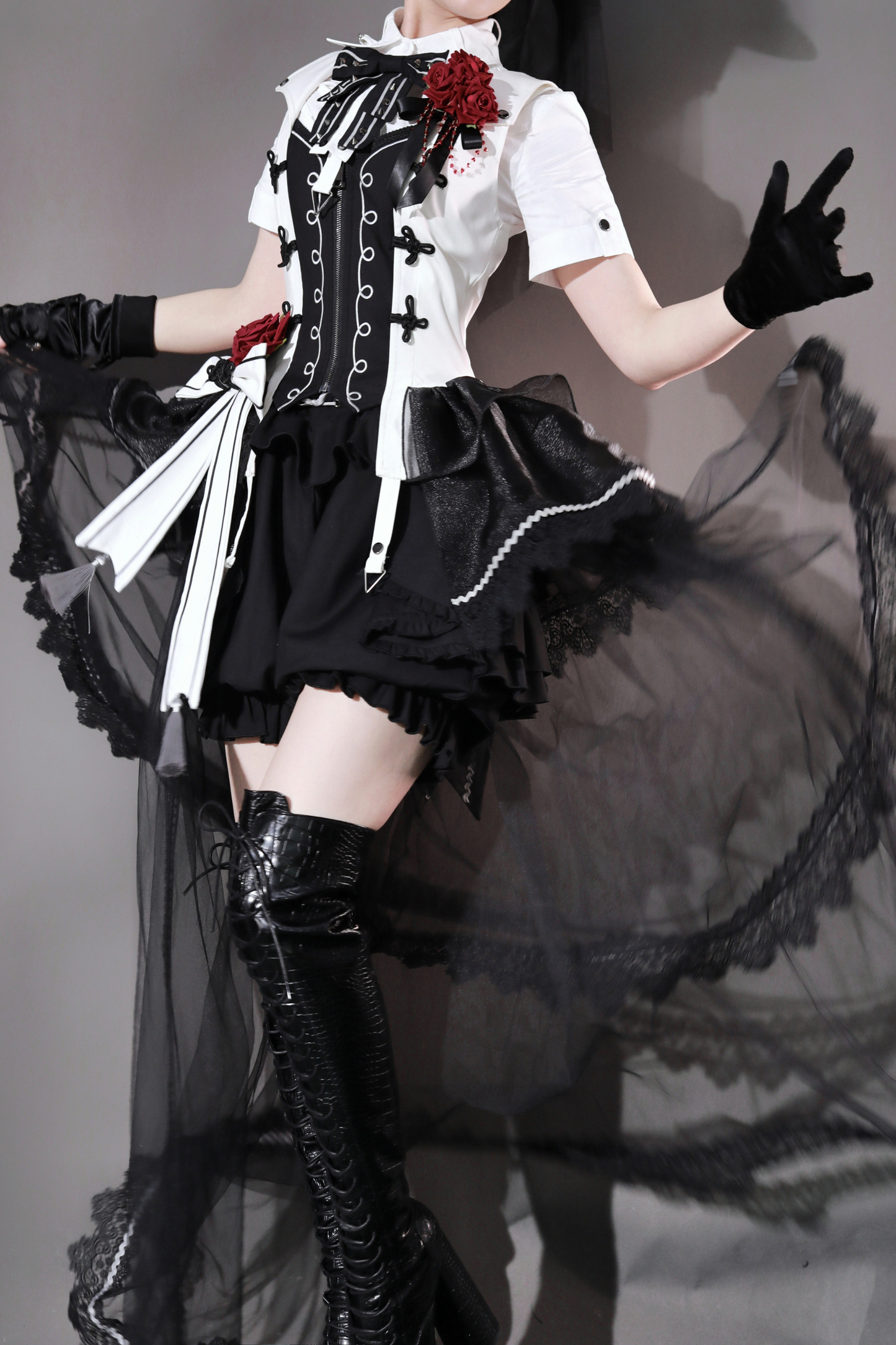 ダークローズゴシックプリンセスロリータセット+ダークローズゴシックプリンスロリータセット